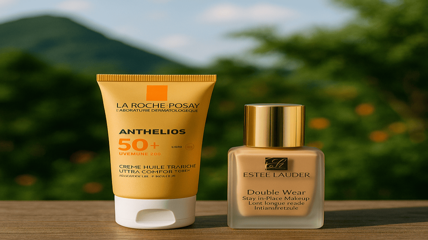 ضدآفتاب مناسب برای استفاده همراه با کرم پودر