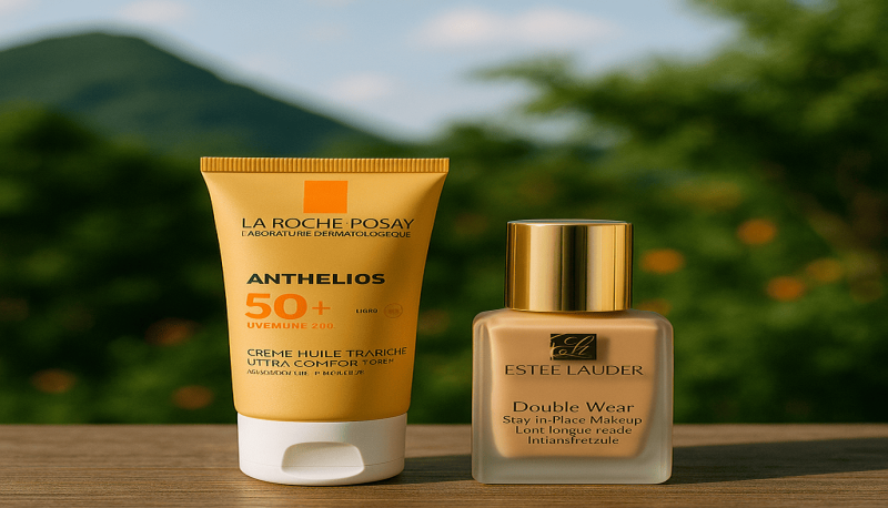 ضدآفتاب مناسب برای استفاده همراه با کرم پودر